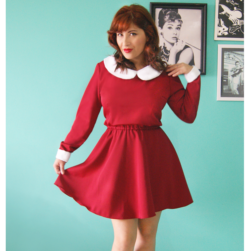 vestido vermelho vintage
