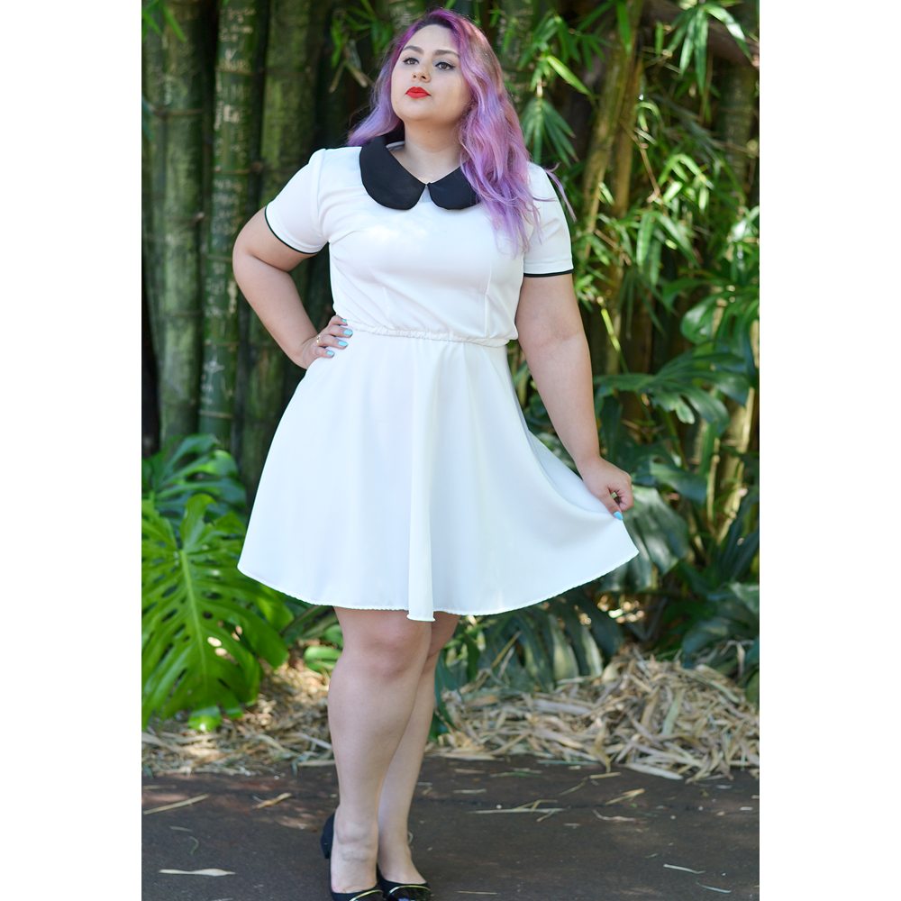 vestido retro branco