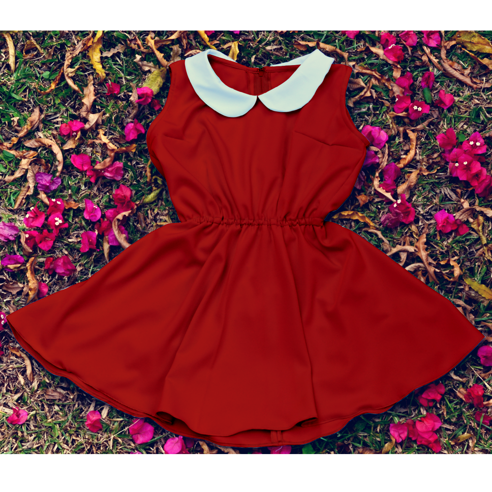 vestido retro vermelho
